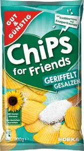 Gut & Günstig Crinkle Cut Chips Salted 200 g