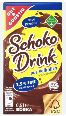 Gut & Günstig Çikolatalı Süt İçeceği 500 ml
