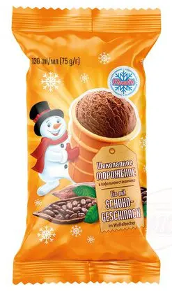 Monolith Schokoladeneis im Waffelbecher 75 g