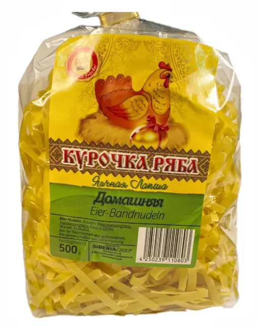 Kurochka Ryaba Hausgemachte Eier-Bandnudeln 500 g