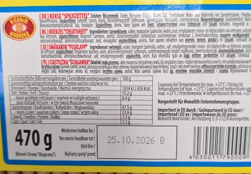 Spickzettel Cookies 470 g