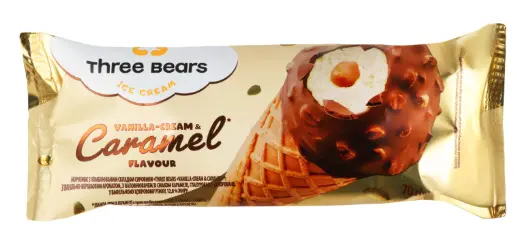 Three Bears Vanilla Ice Cream with Caramel Flavour 70 g
