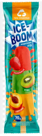 Three Bears Ice Boom Fruchteis Erdbeere Kiwi Pfirsich 70 g