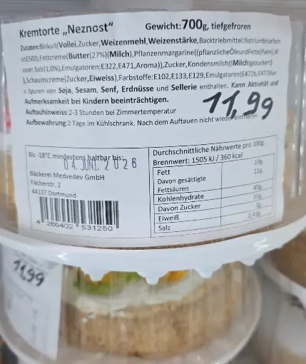 Sahnetorte Neznost 700 g