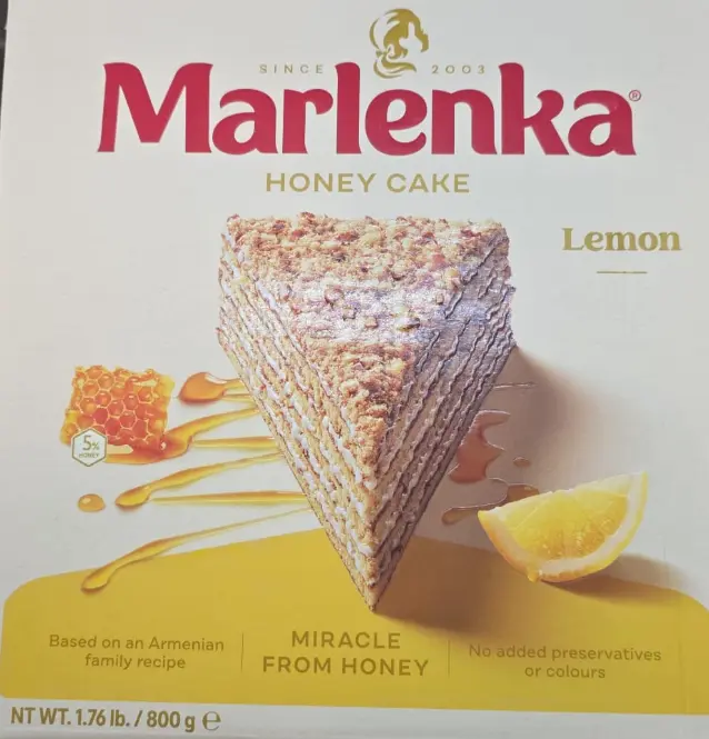 Marlenka Honey Cake Lemon 800 g
