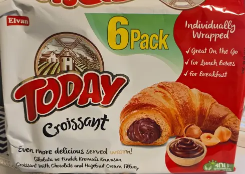 Elvan Today Croissant with Chocolate & Hazelnut Cream 6 Pack