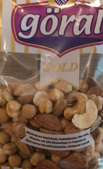 Göral Gold Nusskern-Mix mit Pistazien & Überzogenen Kichererbsen