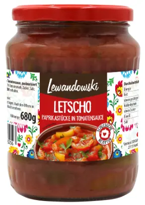 Lewandowski Pepper Pieces in Tomato Sauce 680 g