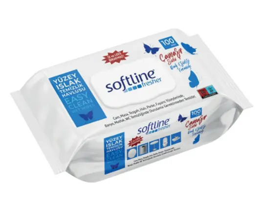 Softline Islak Temizlik Havlusu Çamaşırsuyu 100'lü