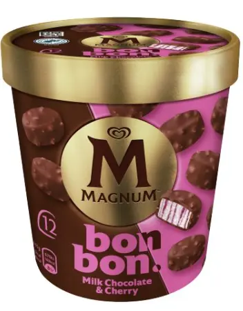 Magnum Bonbon Choc & Cherry Dondurma Lokmaları 12 Adet 204 ml