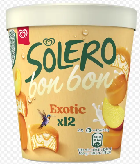 Solero Bonbon Exotic Dondurma Lokmaları 12 Adet 192 ml