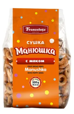 Franzeluta Manuschka Rounded Pastry with Poppy Seeds 300 g