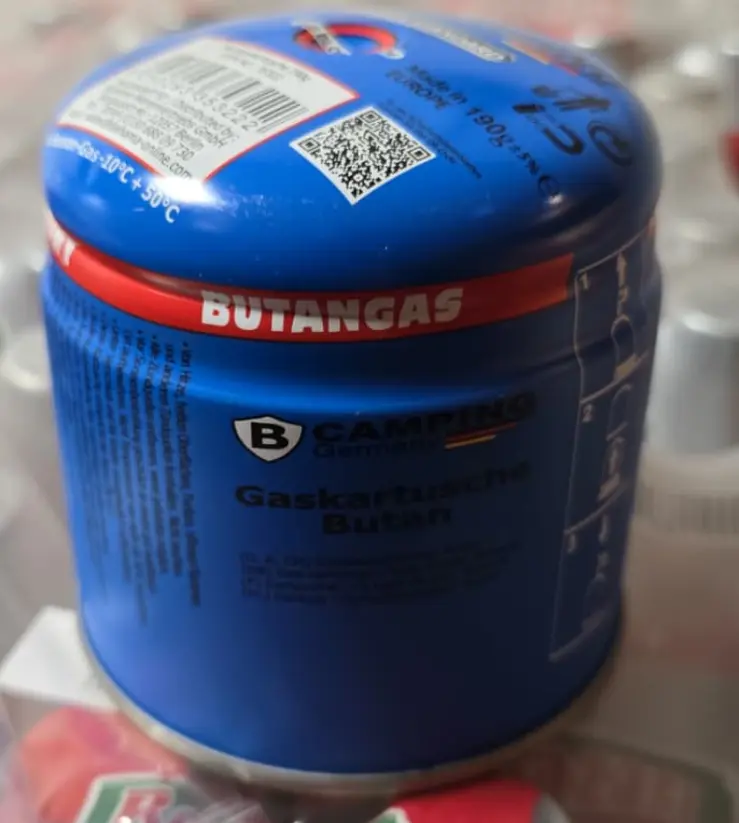 Butane gas cartridges 190G