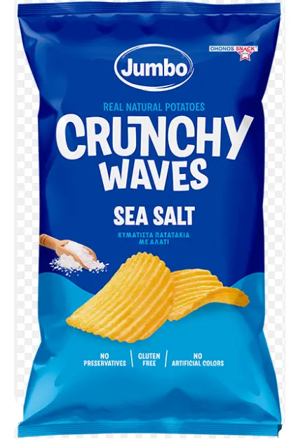 Jumbo Crunchy Waves Deniz Tuzlu Cips 90 g