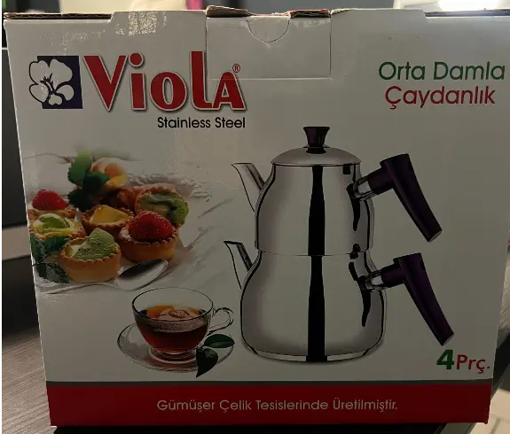 Viola Orta Damla Çaydanlık