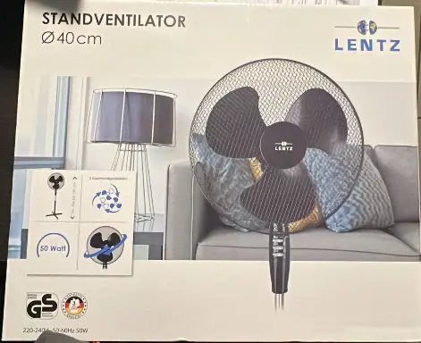 Lentz Ayaklı Vantilatör 40 cm