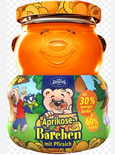 Zentis Bear Fruit Spread Apricot Peach 250 g