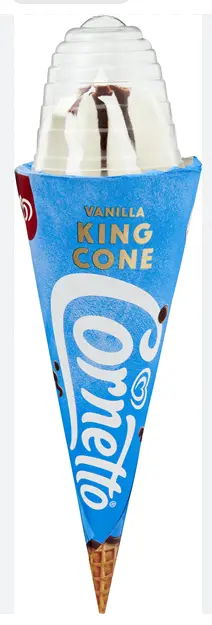 Cornetto King Cone Vanilla Ice Cream 260 ml