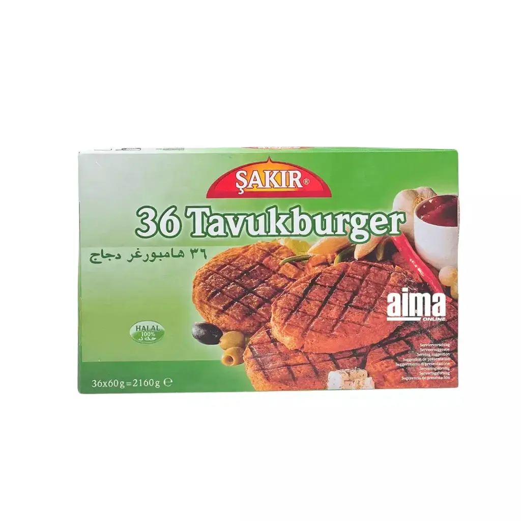 Şakir Tavuk Burger 36 x 60 g (kopya)