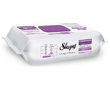 Sleepy Easy Clean Orkide Bahçesi Islak Havlu 100 Adet