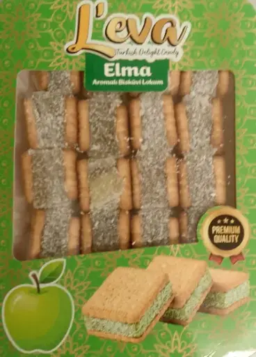 [GSAL1027131095] L’eva Apple Flavoured Biscuit Turkish Delight 350 g