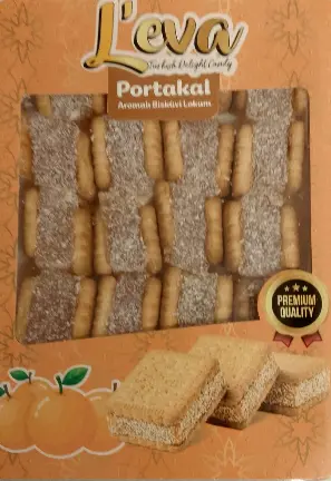 [GSAL1027131096] L’eva Portakal Aromalı Bisküvili Lokum 350 g