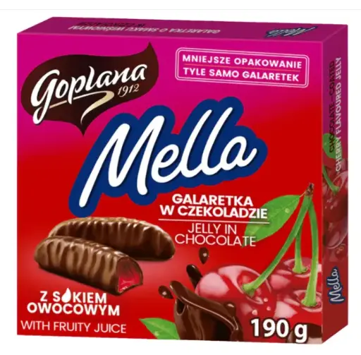 [GSAL102712639] Goplana Mella Cherry Jelly Chocolates 190 g