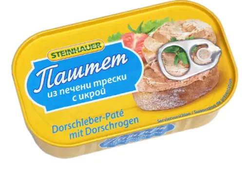 [GSAL1012101278] Steinhauer Dorschleberpastete mit Dorschrogen 125 g