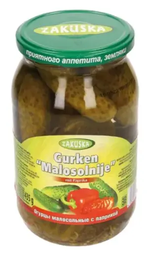 [GSAL1012101632] Zakuska Lightly Salted Pickles with Dill 870 g