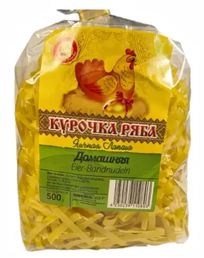 [GSAL101215362] Kurochka Ryaba Hausgemachte Eier-Bandnudeln 500 g