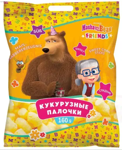 [GSAL102710839] Masha and the Bear Sweet Corn Sticks 160 g