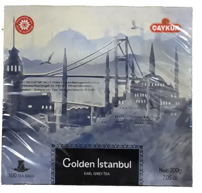 [GSAL101317132] Çaykur Golden Istanbul Earl Grey Tea 100 Tea Bags 200 g