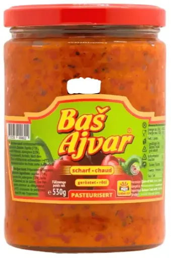 [GSAL1012101492] Bas Ajvar Scharf Paprikapaste 530 g