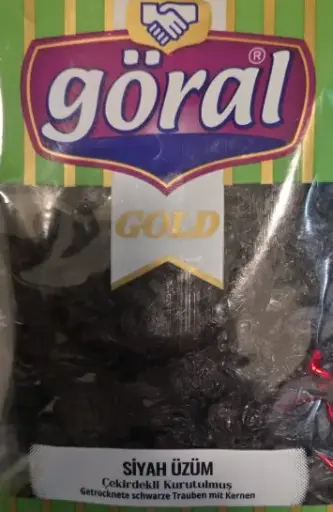 [GSAL102714283] Göral Gold Getrocknete Schwarze Trauben mit Kernen 200 g