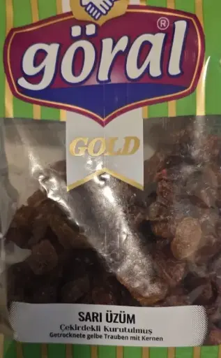 [GSAL102714284] Göral Gold Yellow Raisins with Seeds 200 g
