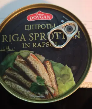 [GSAL1012101378] Dovgan Riga Sprotten In Rapsöl 160 g