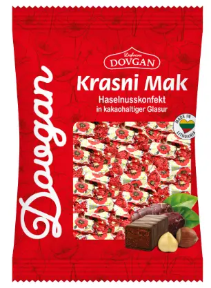 [GSAL1027131198] Dovgan Krasni Mak Hazelnut Almond Confectionery 205 g