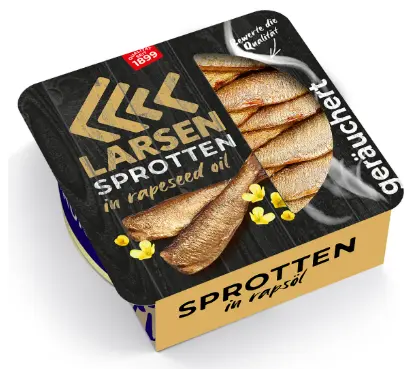 [GSAL1012101380] Larsen Geräucherte Sprotten In Rapsöl 160 g