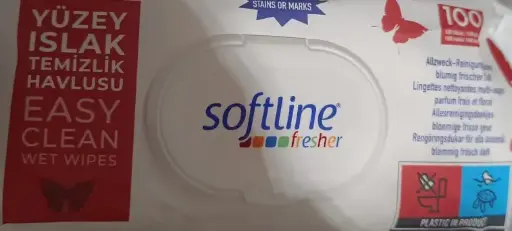 [GSAL101811228] Softline Floral Fresh Wet Cleaning Wipes 100 pcs