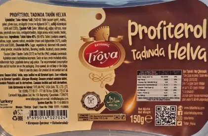 [GSAL1027131215] Troya Profiterole Flavoured Tahini Halva 150 g