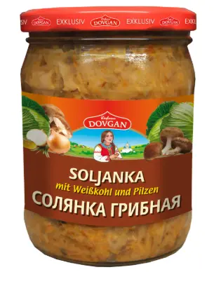 [GSAL101216181] Dovgan Solyanka with White Cabbage and Mushrooms 480 g 
