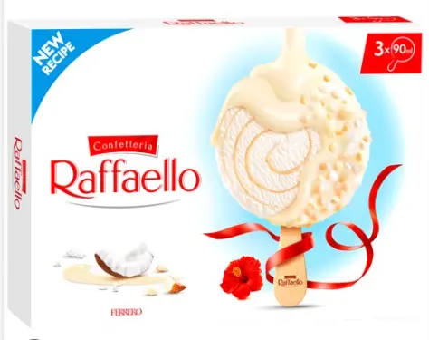 [GSAL102015236] Ferrero Raffaello Ice Cream Stick 3 x 90 ml