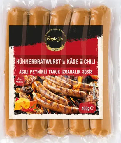 [GSAL1023111135] Eksioglu Hühnerbratwurst Käse Chili 400 g