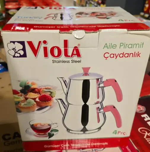 [GSAL102216309] Viola Familien-Pyramiden-Teekannen-Set – 4-teilig