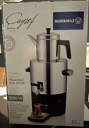 [GSAL102216330] Korkmaz Caysef Samowar Inox Chrom A841-01