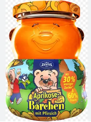 [GSAL1012101507] Zentis Ayıcık Kayısı Şeftali Meyve Ezmesi 250 g