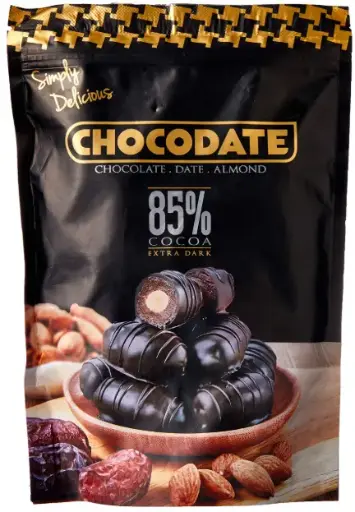 [GSAL101216193] Chocodate Schoko Dattel Mandel 85% Kakao 90 g